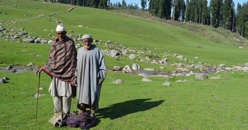 Two persons in the valley of Jammu and Kashmir.