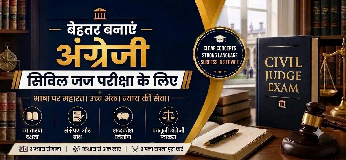 अंग्रेजी कमजोर है? इसे सुधारें और सिविल जज बनने की तैयारी करें